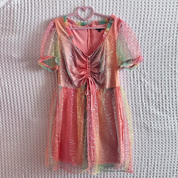 Smak Parlour sequin sunset gradient dress size Large - Picture 1 of 3
